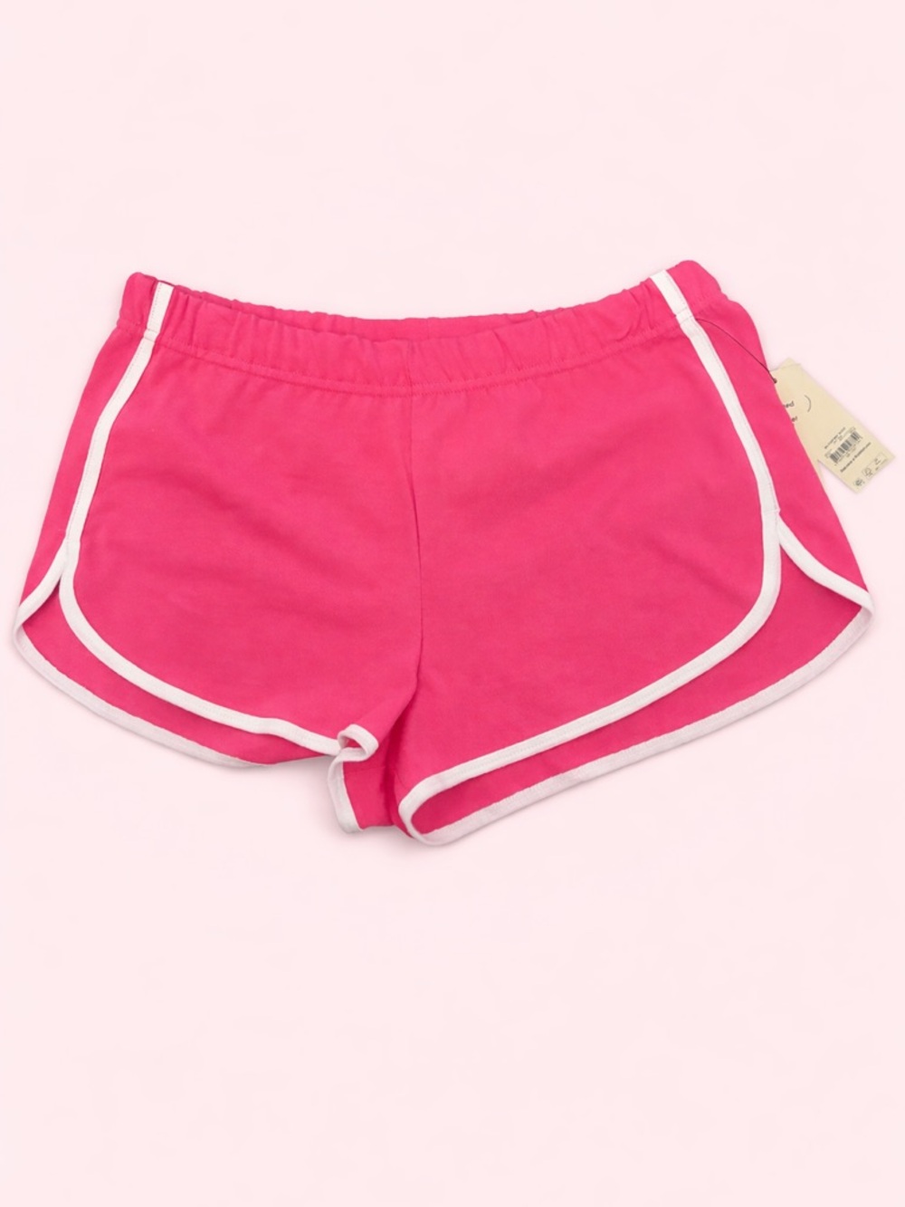 No Boundaries Hot Pink Athletic Shorts with White Trim